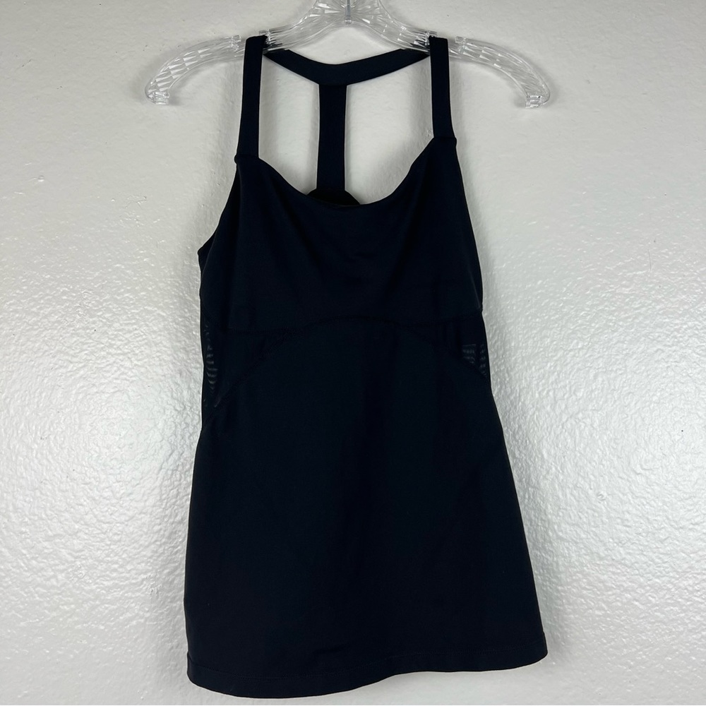 KIRA GRACE• Black Mesh Back Yoga Top Size Small